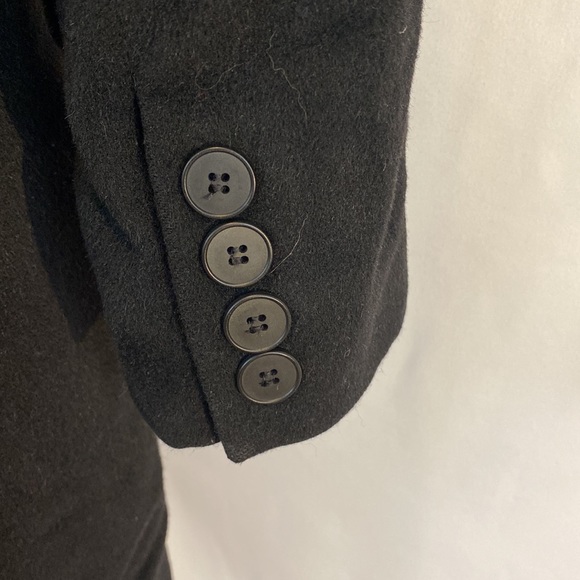 Anne Klein thigh length wool and cashmere pea coat in black size 6P 6 petite - Picture 6 of 16